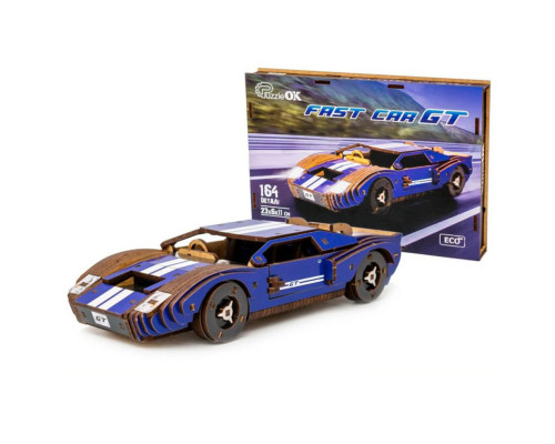 Деревянный 3D конструктор Fast car Gt Puz-26915, 164 детали