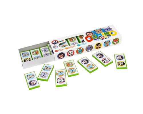 Настольная игра Домино детская "Зоопарк" ТехноК 3305TXK