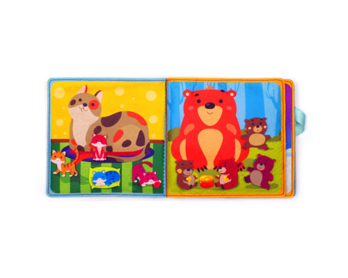 Розвиваюча фетрова книга для дітей "Розумний малюк" 823420, 25 липучок