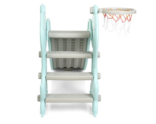 Дитяча гірка YG2020-2-1-4 пластик, з баскетбольним кільцем