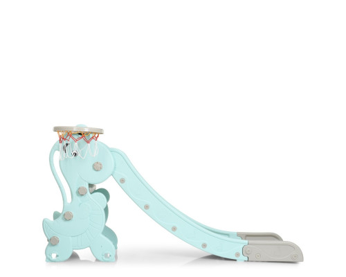 Дитяча гірка YG2020-2-1-4 пластик, з баскетбольним кільцем