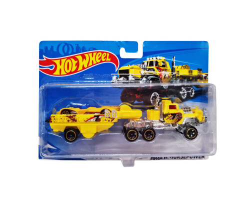 Дитячий ігровий набір машинок T-K937-1(Yellow) з трейлером