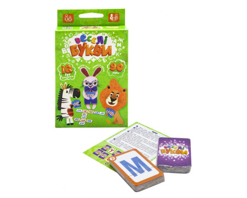 Дитяча розвиваюча настільна гра "Веселі літери" G-VB-01U укр. мовою