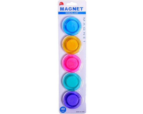 Магніт для дошки «Кольоровий» T-4005, 5 штук D4см