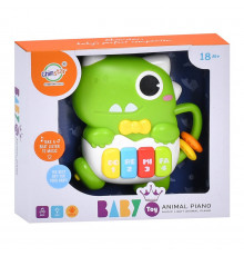 Дитяче піаніно "Динозаврик" 503-18 звуки тварин 15 см, музика
