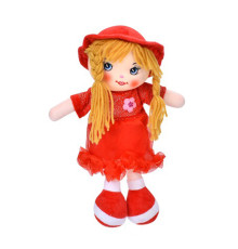 Дитяча іграшкова лялька YG0009(Red) 33 см, м'яка набивна, петелька