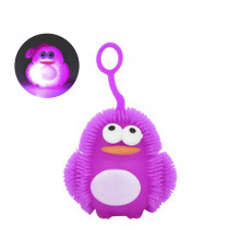 Іграшка-антистрес їжачок "Пінгвін" MS 3575(Violet) блимає, 7 см