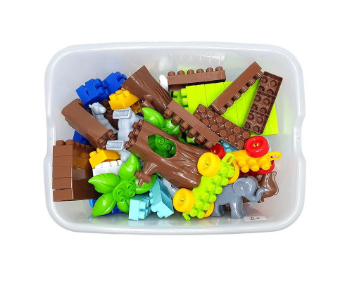 Дитячий блочний конструктор 013999/03 у пластиковому боксі, 252 деталі