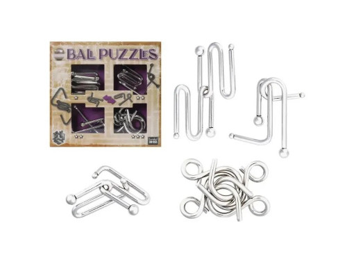 Набор металлических головоломок Ball Puzzless 3D Puzzle 473204, 4 штуки