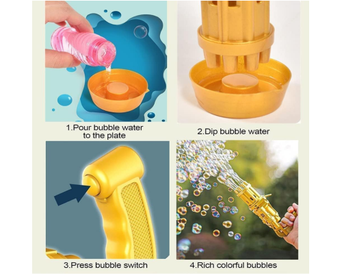 Генератор мильних бульбашок Bubble Gun Blaster "Кулемет" Bambi BB-04893