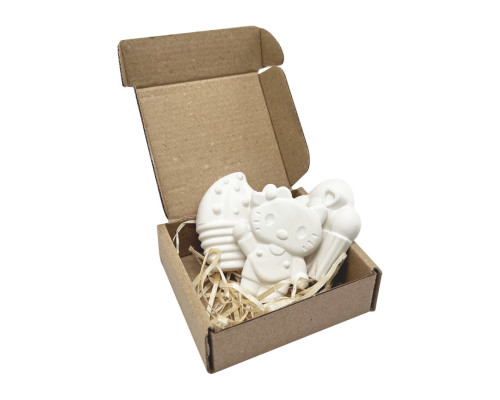 Гіпсові фігурки для декорування "Смаколики Kitty" gips008, 3 фігурки