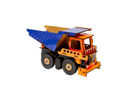 Деревянный 3D конструктор Самосвал Puz-00920, 96 деталей