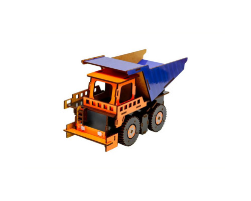 Деревянный 3D конструктор Самосвал Puz-00920, 96 деталей