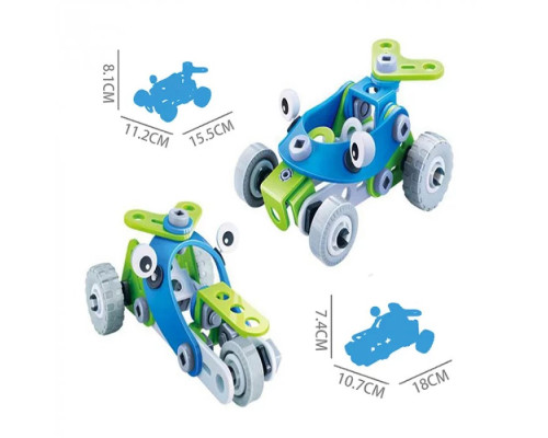 Конструктор Build&Play 2 в 1 "Гоночні машини" HANYE J-7726, 52 елементи