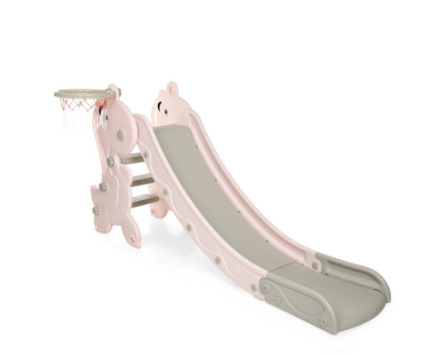 Дитяча гірка YG2020-2-1-8 пластик, з баскетбольним кільцем