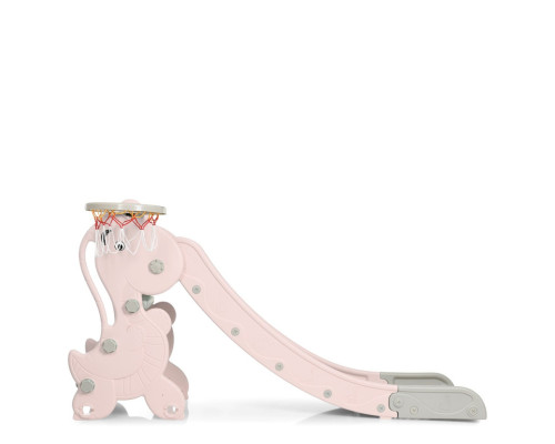 Дитяча гірка YG2020-2-1-8 пластик, з баскетбольним кільцем