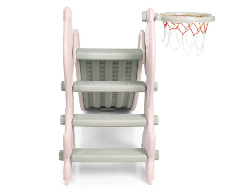 Дитяча гірка YG2020-2-1-8 пластик, з баскетбольним кільцем