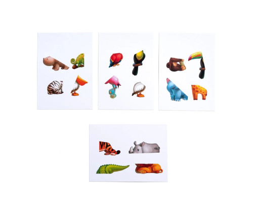 Деревянная настольная игра "Повтори по схеме - Африка" Ubumblebees (ПСД178) PSD178 на липучках