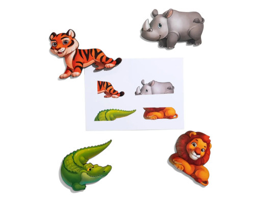 Деревянная настольная игра "Повтори по схеме - Африка" Ubumblebees (ПСД178) PSD178 на липучках