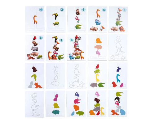 Деревянная настольная игра "Повтори по схеме - Африка" Ubumblebees (ПСД178) PSD178 на липучках