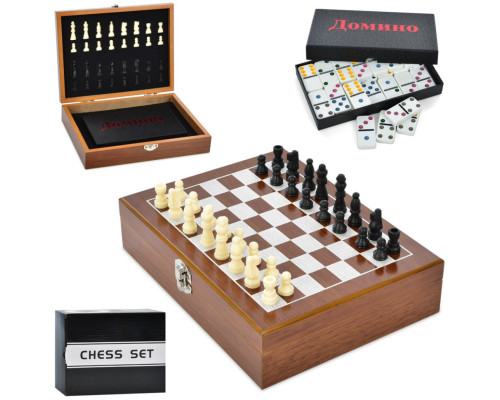 Набір настільних ігор 2 в 1 XQ12095 шахи, доміно