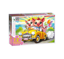 Детская игра-пазл "Свинки" Энергия Плюс 188403, 12 элементов