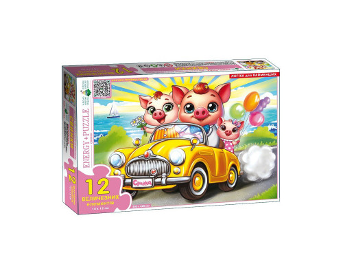 Дитяча гра-пазл "Свинки" Енергія Плюс 188403, 12 елементів