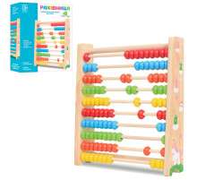 Деревянная детская игрушка "Счеты" MD 2299 размер 24 см