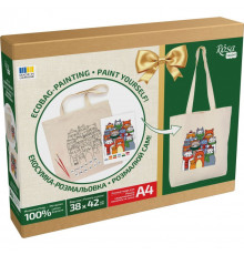 Набір для розфарбовування еко-сумки "Коти в шапках" N0003646