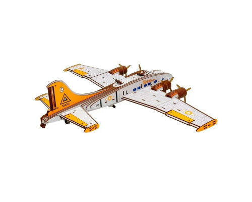 Деревянный 3D-конструктор "Бомбардировщик – Летающая крепость" Puz-00949