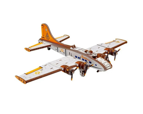 Деревянный 3D-конструктор "Бомбардировщик – Летающая крепость" Puz-00949