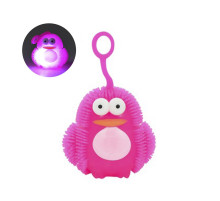 Игрушка-антистресс ежик "Пингвин" MS 3575(Pink) мигает, 7 см