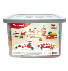 Дитячий блочний конструктор 013999/04 у пластиковому боксі, 303 деталі