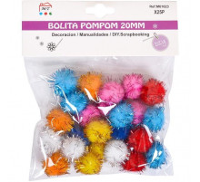 Творческий набор для аппликаций "Помпоны-шарики" 123-D2 блестящие d 2 см