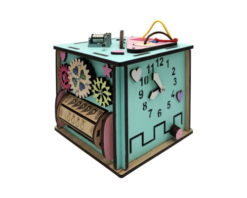 Розвиваюча іграшка Бізикуб Temple Group TG286478 15х15х15 см Бірюзовий