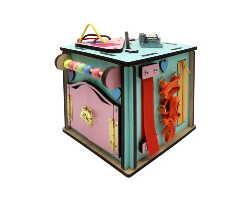 Розвиваюча іграшка Бізикуб Temple Group TG286478 15х15х15 см Бірюзовий