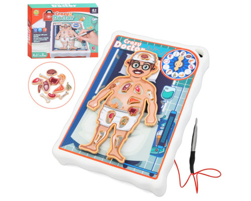 Детская настольная игра "Crazy Doctor" 1295-3 игровое поле, рулетка