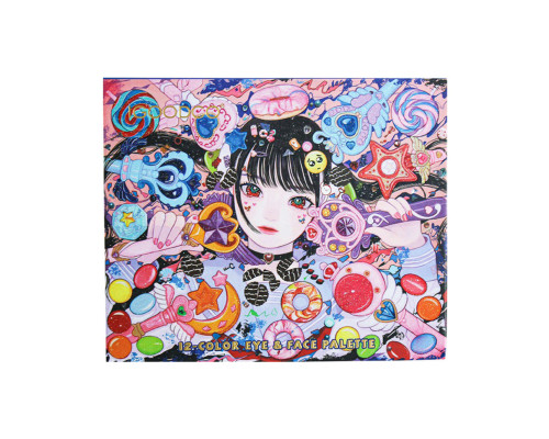 Детская палетка теней для век IG2943, 12 цветов, с аппликатором