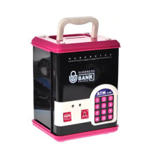 Детская копилка-сейф WF-3015H(Pink) музыка, свет, пароль, имитация отпечатка