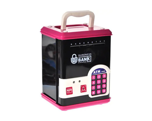 Детская копилка-сейф WF-3015H(Pink) музыка, свет, пароль, имитация отпечатка