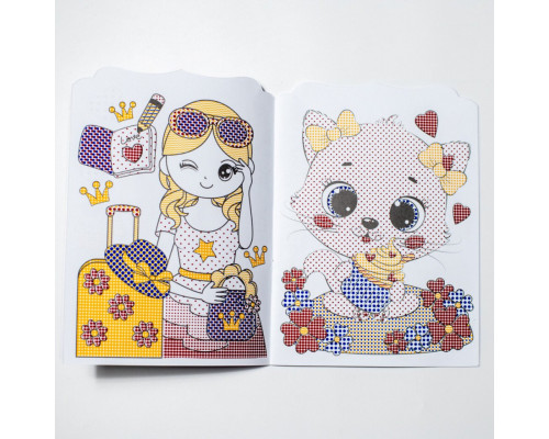 Водна розмальовка "Дівчата" 10171026, 8 сторінок, 20 наліпок