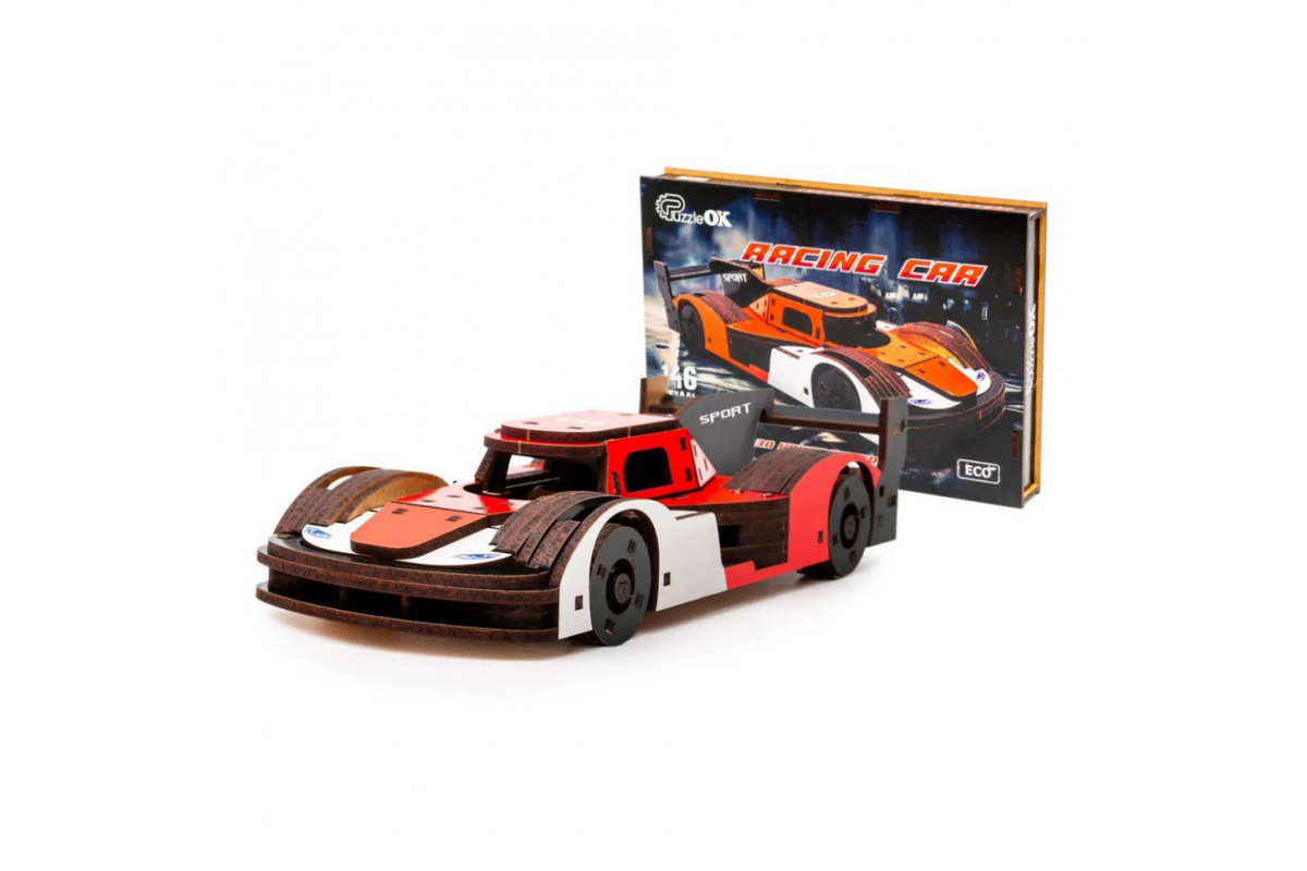 Деревянный 3D конструктор Racing Car Puz-01037, 146 деталей Деревянный 3D конструктор Racing Car Puz-01037, 146 деталей