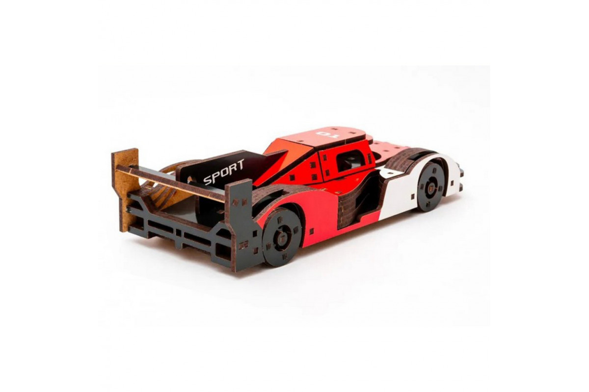 Деревянный 3D конструктор Racing Car Puz-01037, 146 деталей Деревянный 3D конструктор Racing Car Puz-01037, 146 деталей