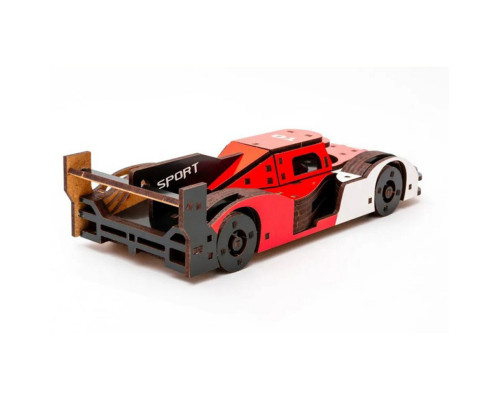 Деревянный 3D конструктор Racing Car Puz-01037, 146 деталей