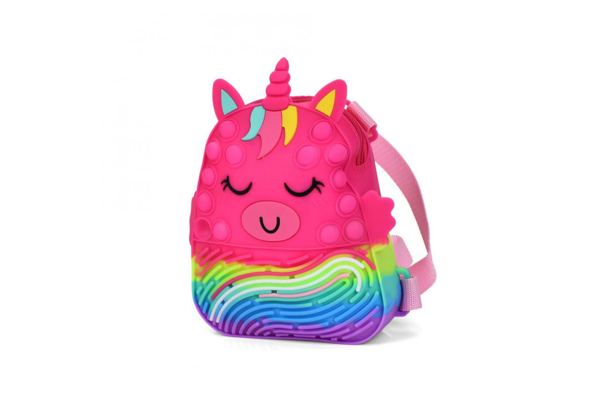 Дитяча сумочка-рюкзачок "Єдиноріг" 9882(Pink) розмір 20 см