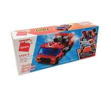 Детский Конструктор Qman 1416-1-6 транспорт, 88 дет Smoke Evacuation Truck