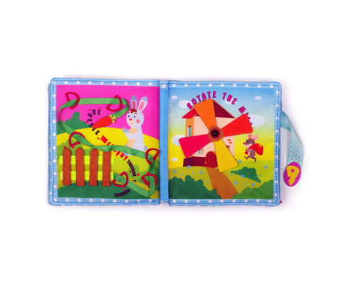 Розвиваюча книжка-шаруділка "Кошеня" 823406 з липучками