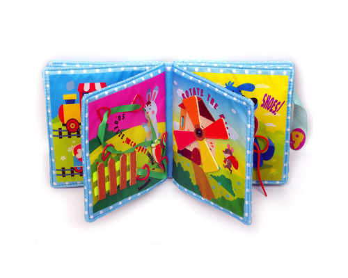 Розвиваюча книжка-шаруділка "Кошеня" 823406 з липучками