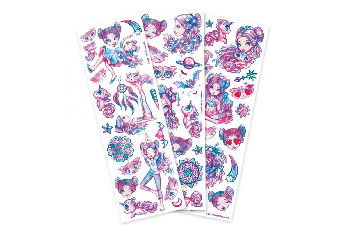 Набір тимчасових татуювань Зіркові малюнки "Небулія" Nebulous Stars 11458-3 боді-арт