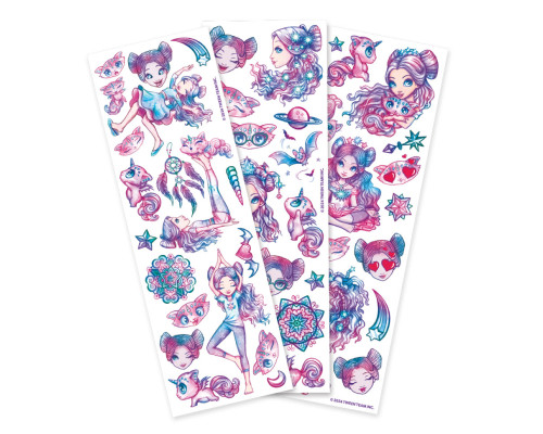 Набір тимчасових татуювань Зіркові малюнки "Небулія" Nebulous Stars 11458-3 боді-арт